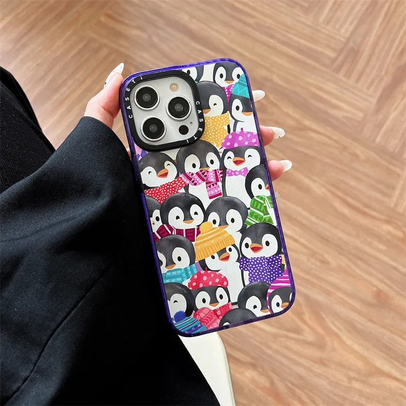 

Cartoon Penguin Glitter Acrylic Phone Case Cover for IPhone 11 12 13 14 Pro Max Case for IPhone 14 Pro Max