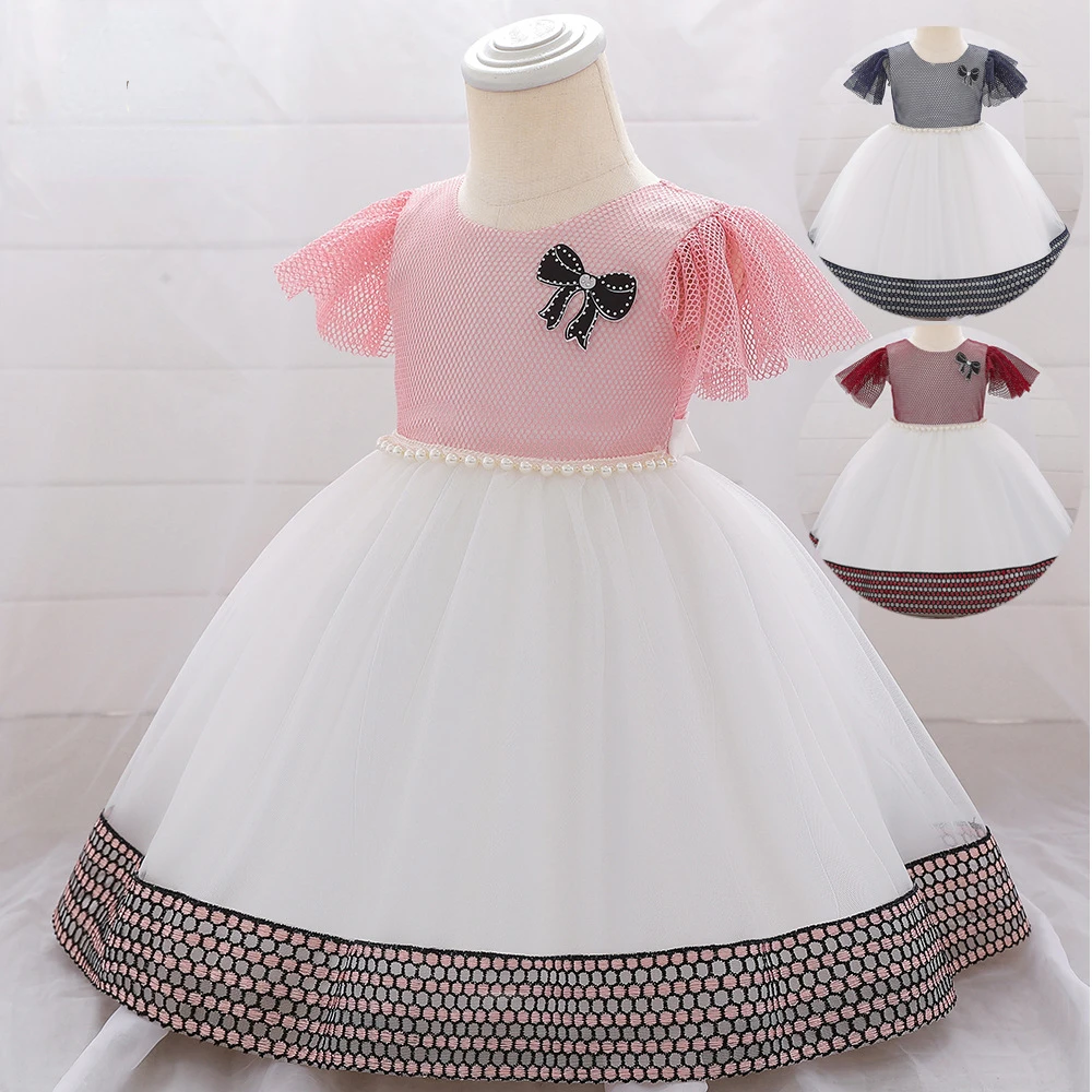 

Infant Baby Girl Dress Tulle Baptism Dresses for Girls 1st Year Birthday Beading Lace Eveing Party Wedding Prom Kids Vestidos