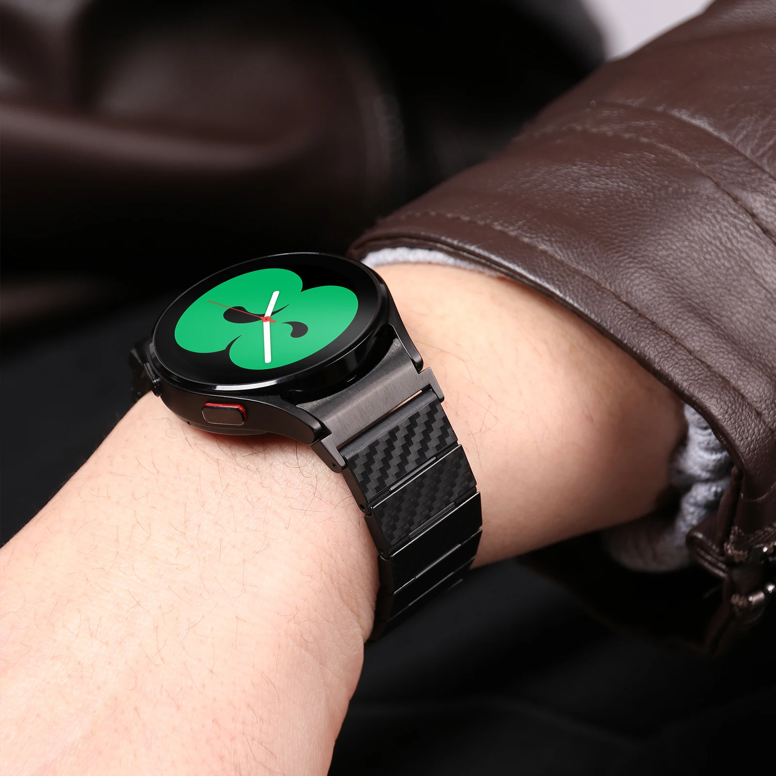 Carbon Fiber Watchband For Samsung Galaxy Watch 4 Classic 42mm 46mm Fine Strap Lightweight Correa For Galaxy Watch 4 40mm 44mm