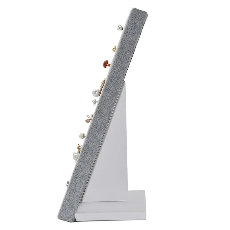 Top Grade Reinforce Black/Gray Velvet display Case Jewelry Ring Displays Stand Board Holder Storage Box Plate Organizer