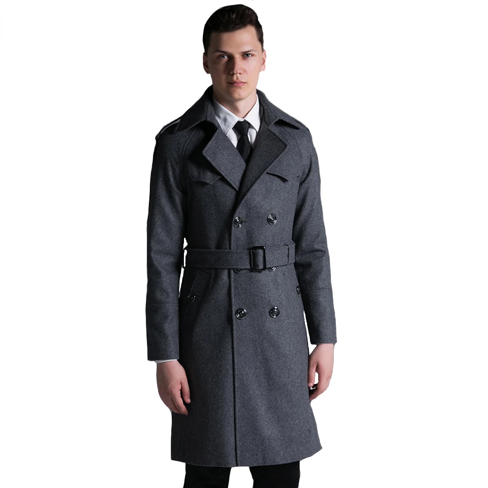 

Men Cashmere Coat Woolen Cloth Winter Jacket Men wool Cashmere Coats Cardigan Jackets Black Elegant Overcoats S-6XL size 18443-5