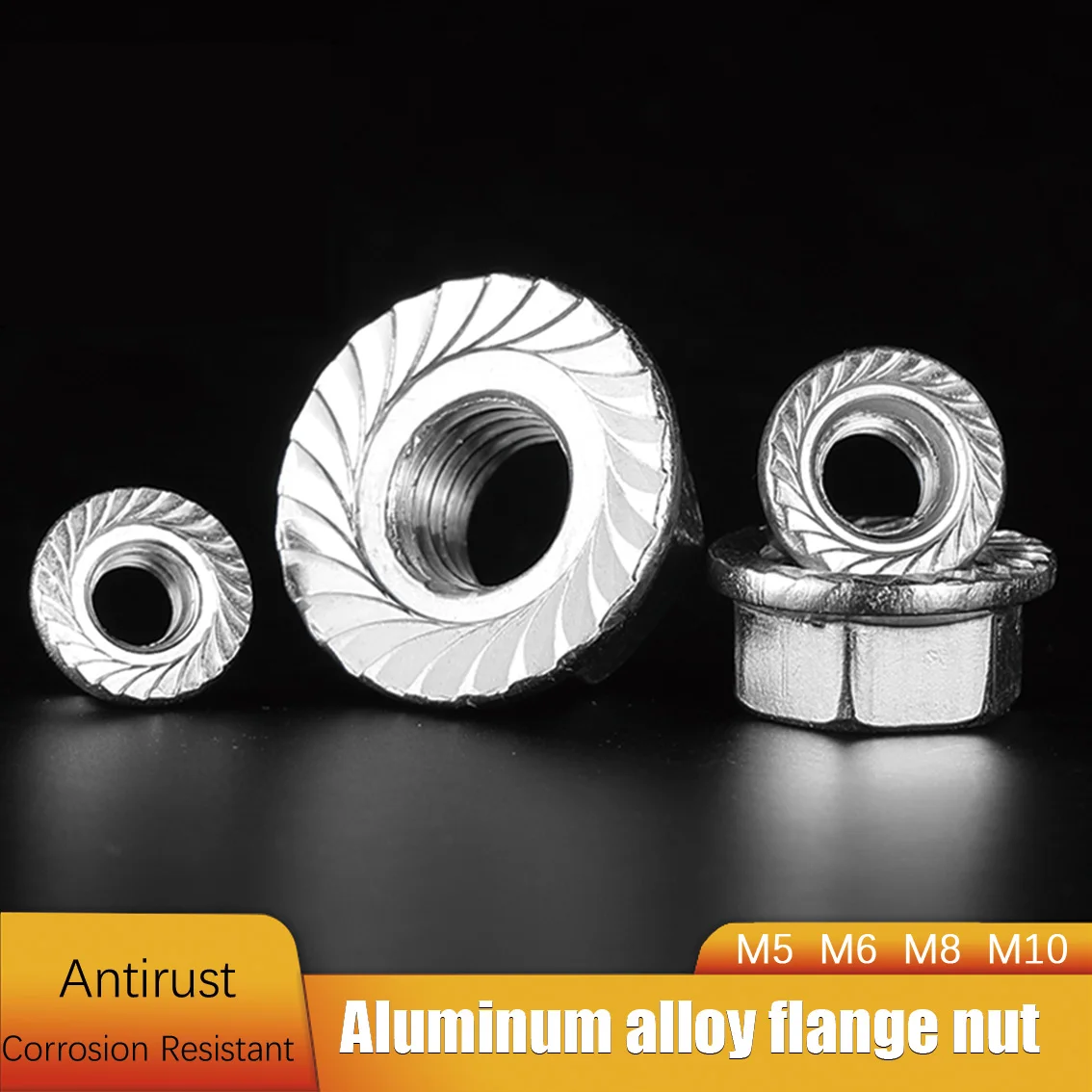 5-100 шт. 6061 фланцевая гайка из алюминиевого сплава M5 M6 M8 M10 метрическая