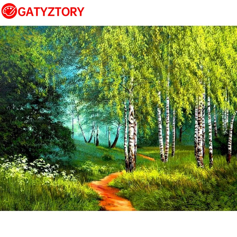 

GATYZTORY Coloring By Number Spring Scenery Acrylic Oil Painting By Number For Adults Drawing Canvas Children Gift Home De