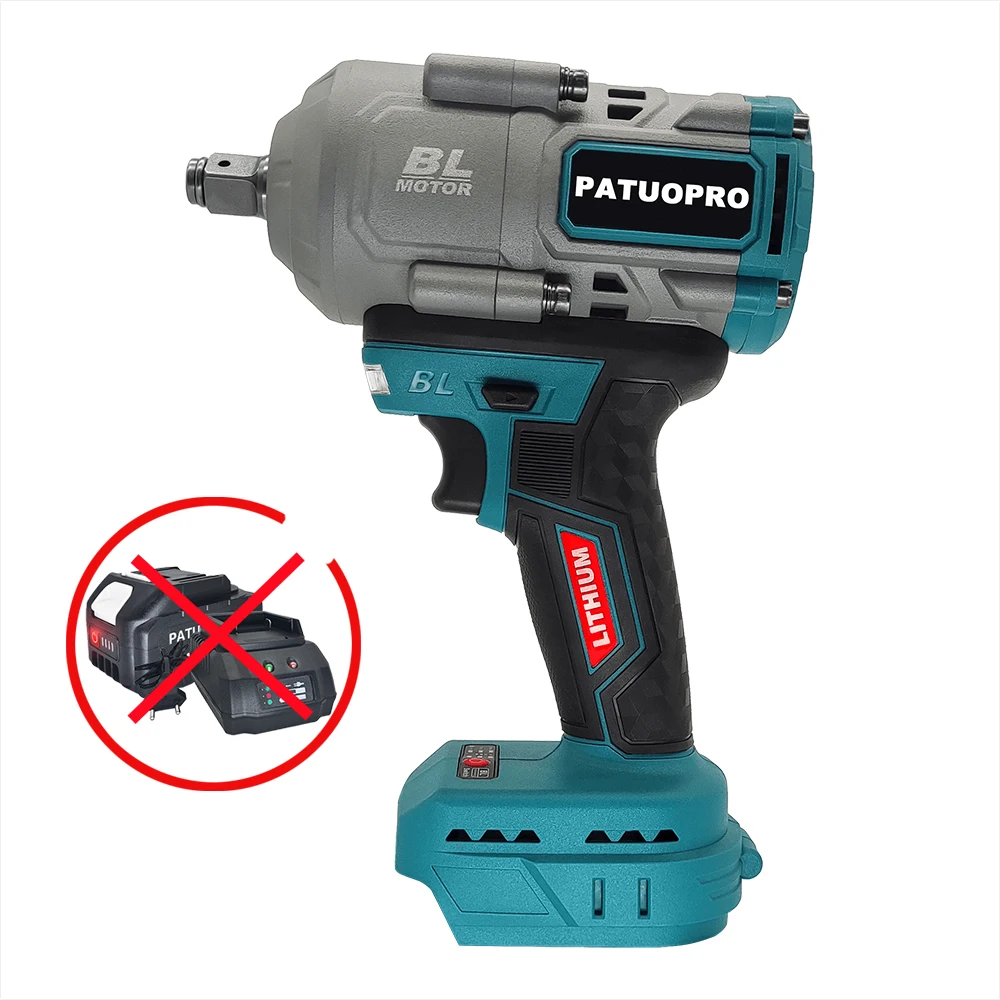 

Динамометрический ключ 1800 Нм, бесщеточный электрический ударный гайковерт, 1/2 дюйма, электроинструмент с переменной скоростью для ремонта батареи Makita 18 В