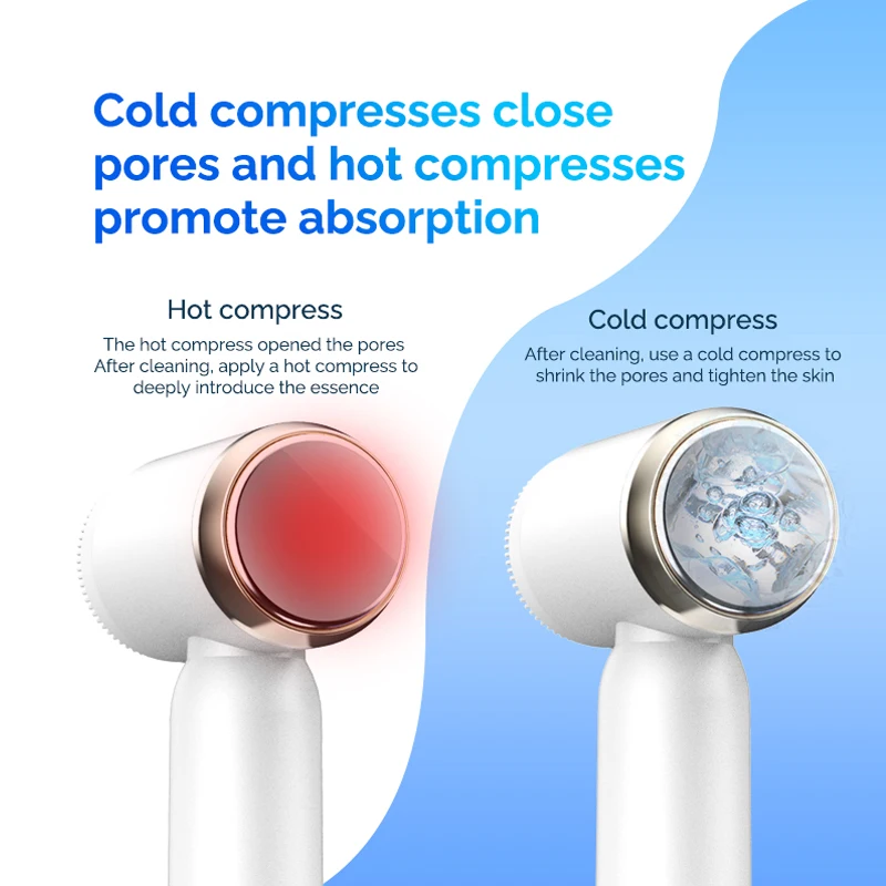 6 в 1 Ультразвуковая электрическая щетка для очищения лица силиконовая горячая и