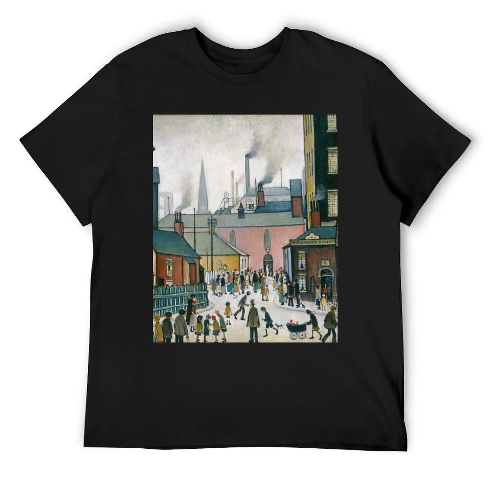 L S Lowry T-Shirt быстросохнущая винтажная рубашка с аниме набор футболок для мужчин