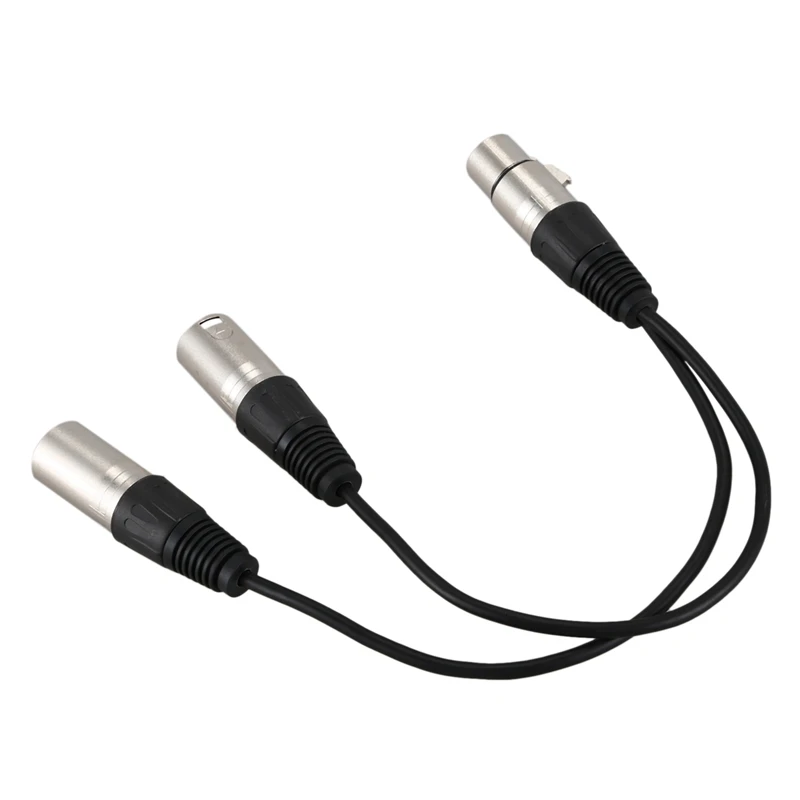 RISE-3X Новый 3Pin XLR Женский разъем к двойной 2 штекер Y разветвитель Кабель адаптер 1 фут шнур