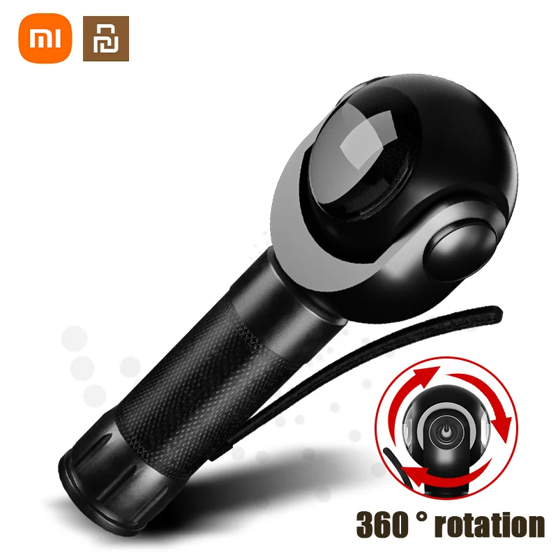 

Xiaomi Youpin New Head 360 ° Free Rotation with Magnet Working Light T6 Cob Strong Light Aluminum Alloy Torch USB Charging