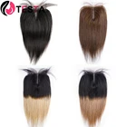 Прямые индийские человеческие волосы Testa 4*1 T с кружевной застежкой Омбре медовый светлый естественный цвет Реми светильник-коричневые швейцарские кружевные средние