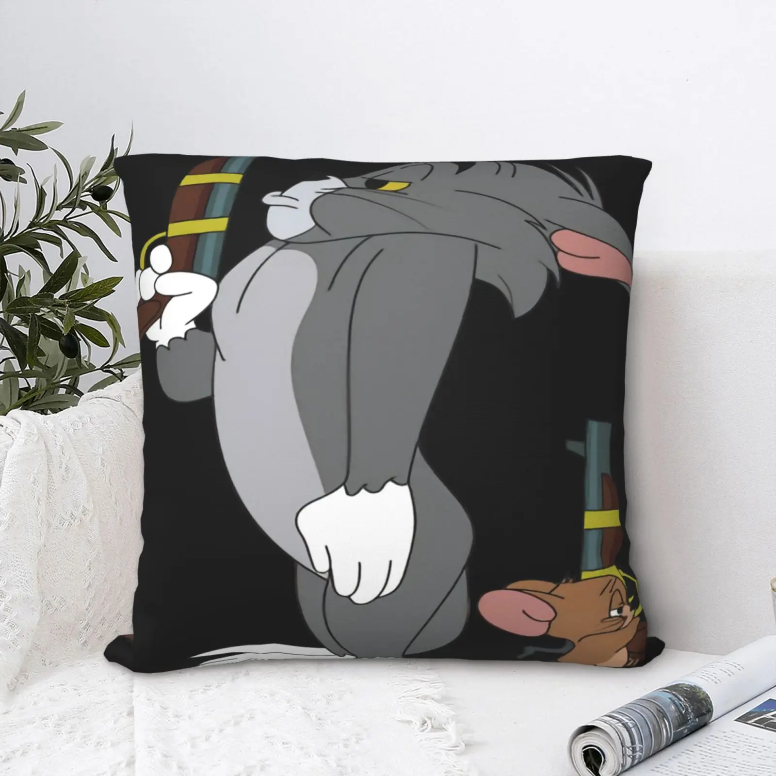 

Чехол для подушки Tom N Jerry, декоративная подушка, большие декоративные подушки для гостиной, декоративные наволочки для подушек