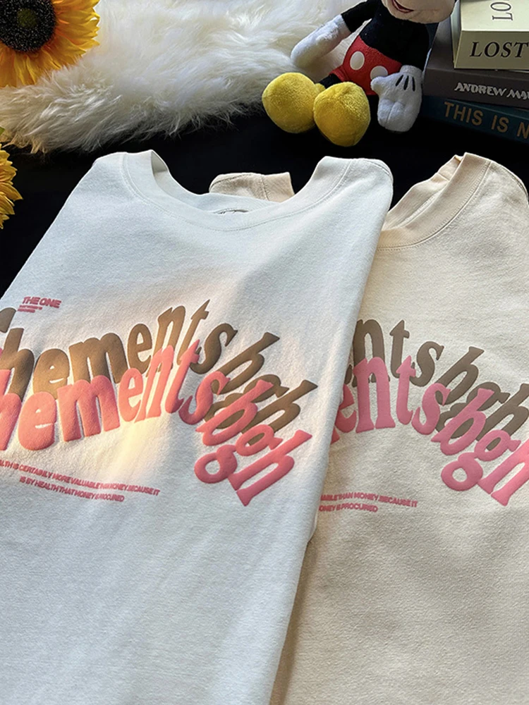 200 г мужская футболка из плотного хлопка с короткими рукавами новинка лета 2024