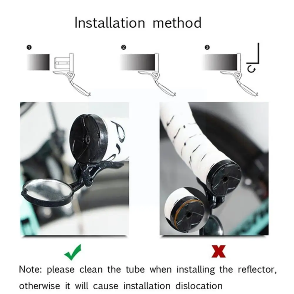 

Rotary Folding Bicycle Rearview Mirrors Handlebar Rear View Mtb Mirror Bike Plug Accessories Handle Reflector Road X3m6