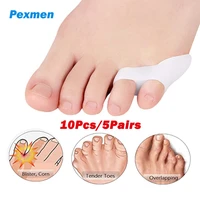 pexmen 10pcs5pairs gel pinky toe separator little toe protector corrector pain relief reduce blisters corn and friction