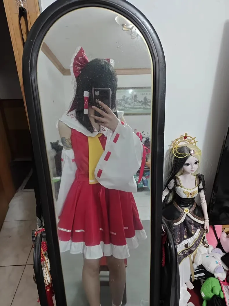 Фото Костюм для косплея Hakurei Reimu из аниме Touhou Project, женская форма в стиле микофуку, полный комплект одежды №4