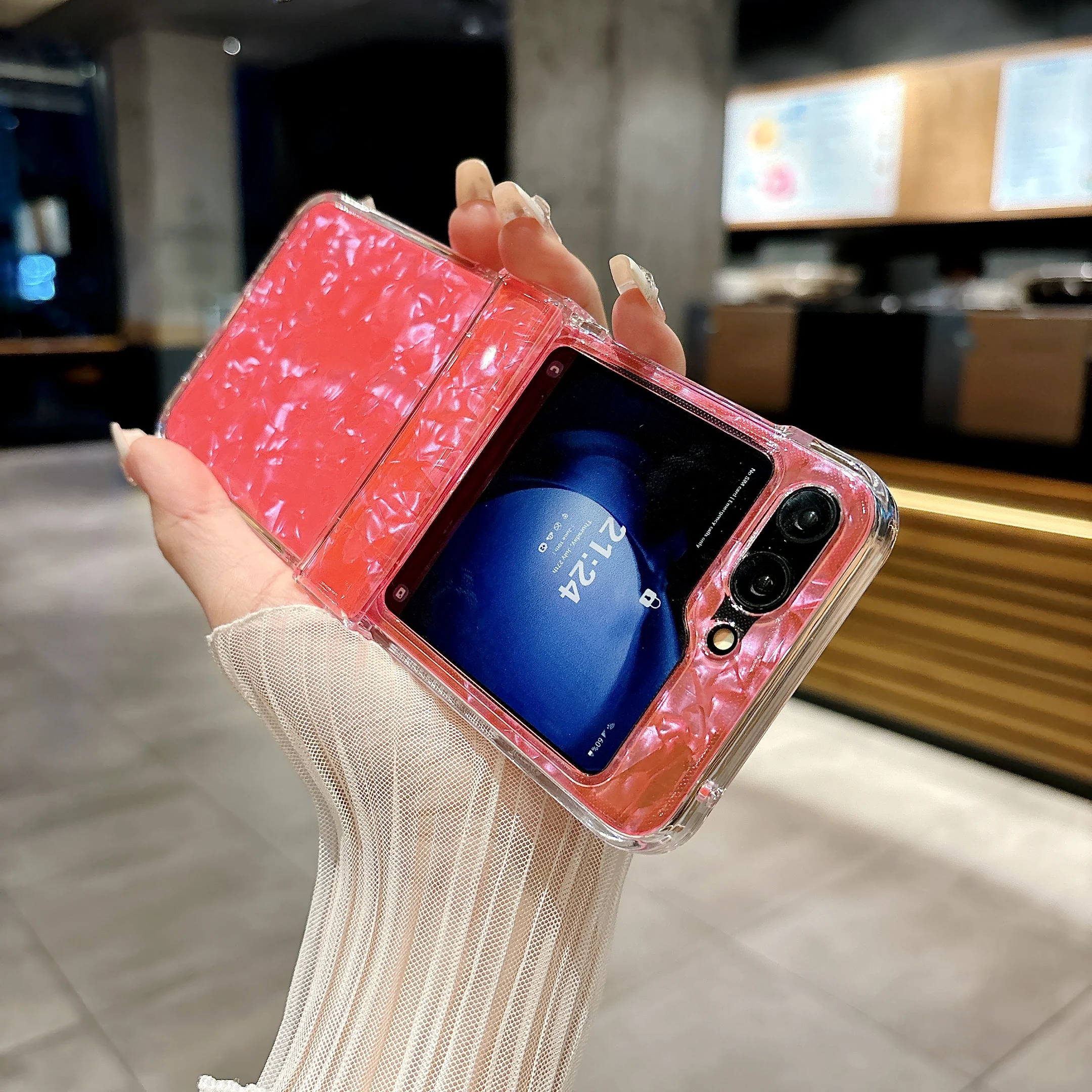 Asdipsa 3 в 1 тонкий твердый пластиковый чехол-рамка для Samsung Galaxy Z Flip 6 5 4 ZFlip6 глянцевый