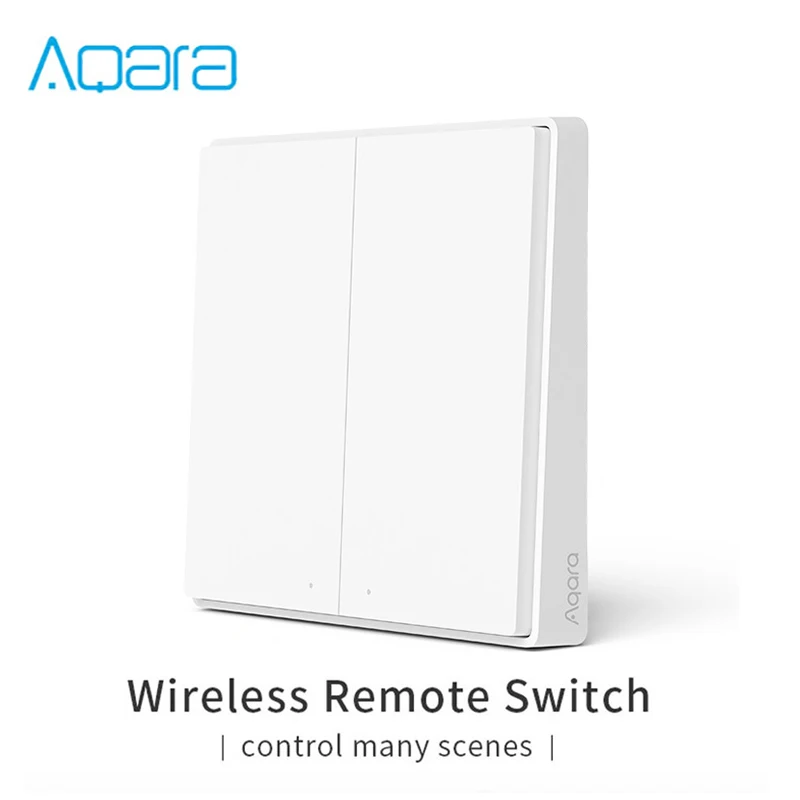

Aqara Smart Switch Light Remote Control ZiGBee Wifi Wireless 2 Key Wall Switch D1 Work with Gateway 3 Hub homekit Mi Home