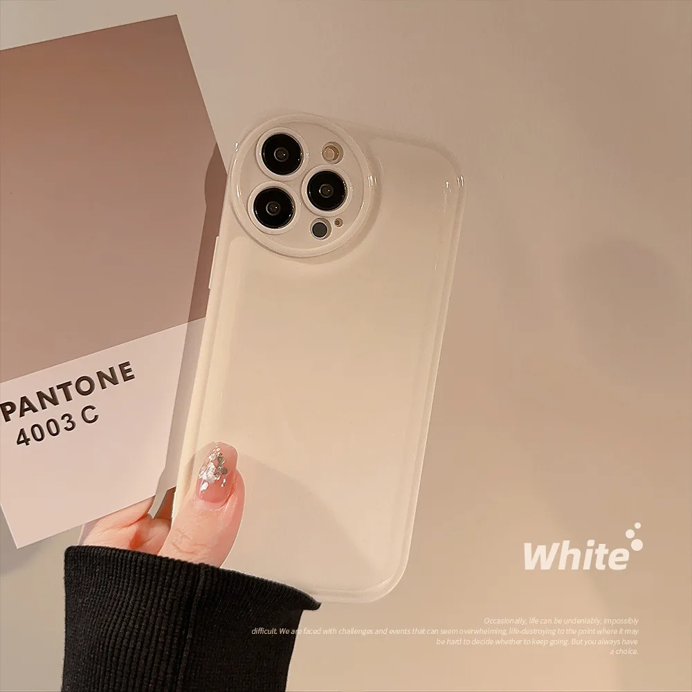

Simple hot pressed white Phone Case For iphone 14 13 12 11 Pro Max X XR XSMAX 7 8 Plus SE TPU Case Cover new products