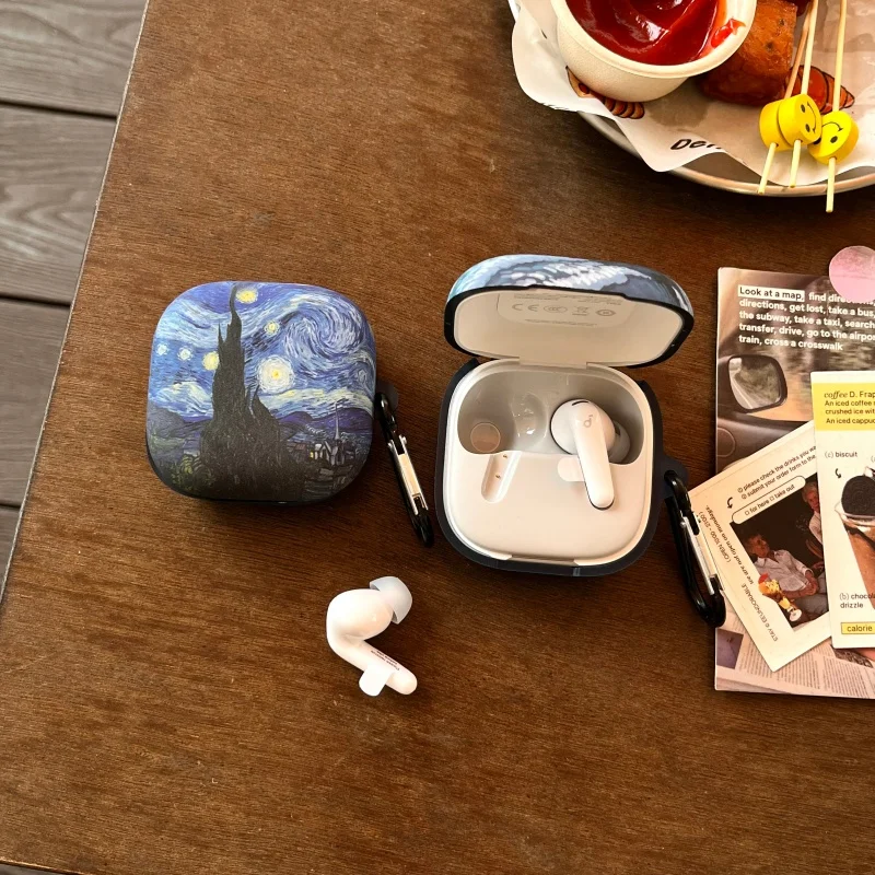Чехол для Anker Soundcore P31i: беспроводной защитный чехол-накладка для наушников с крючком, цвета: персиковый, лаймовый, морская волна, дикий альпийский, ударопрочный (art.: 3920da8a43aef) - 3920da8a43aef