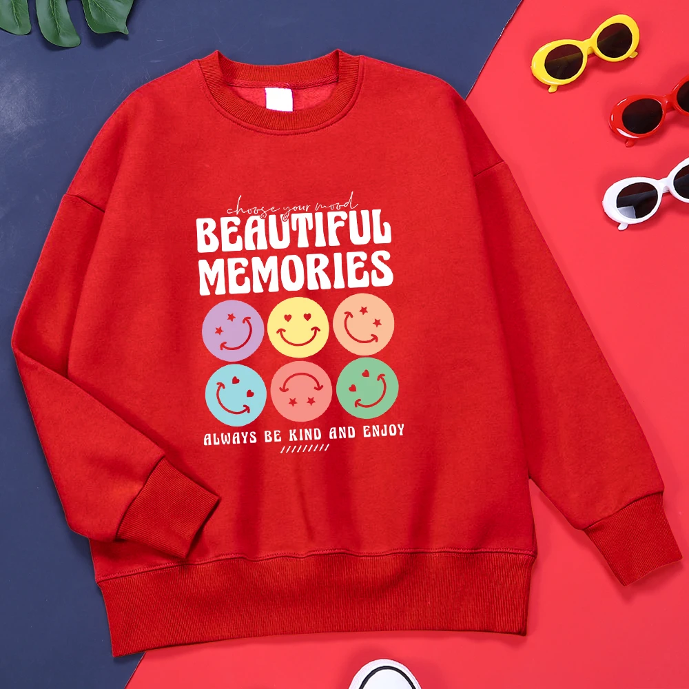 

Beautiful Memories Always Be Kind And Enjoy Men'S Clothes Quality Harajuku Hoodie O-Neck Hip Hop Hoodies Basic Oversized Tops