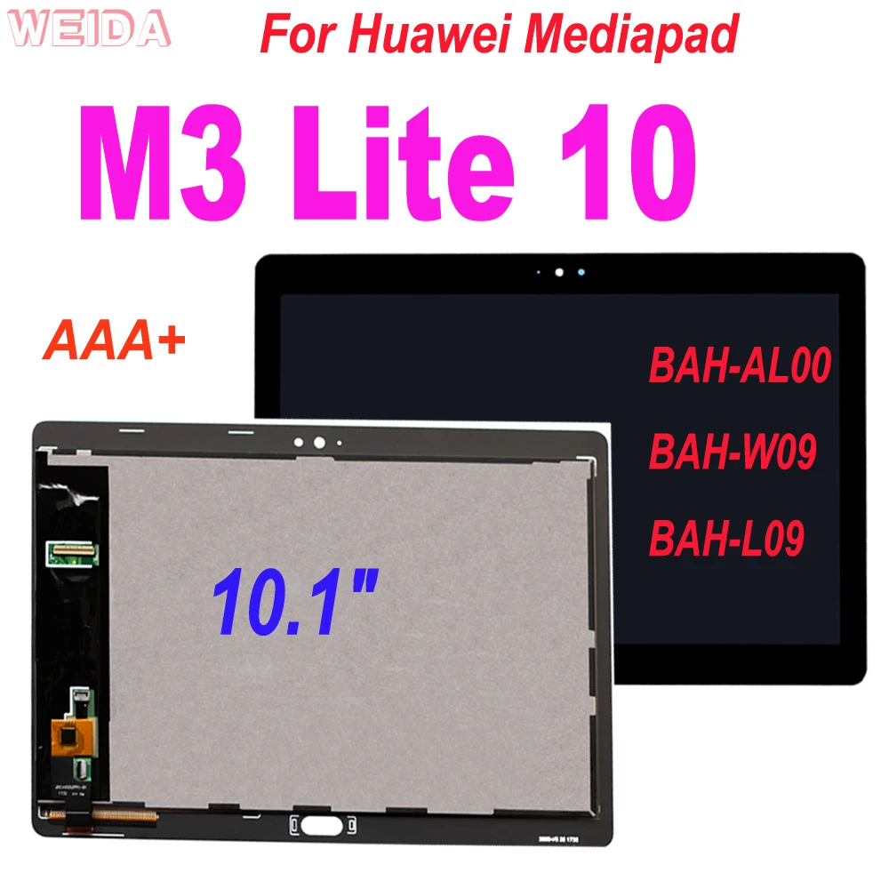 

Дисплей 10,1 дюйма для Huawei Mediapad M3 Lite 10 BAH-AL00 BAH-W09 BAH-L09, ЖК-дисплей, сенсорный экран, дигитайзер в сборе, замена