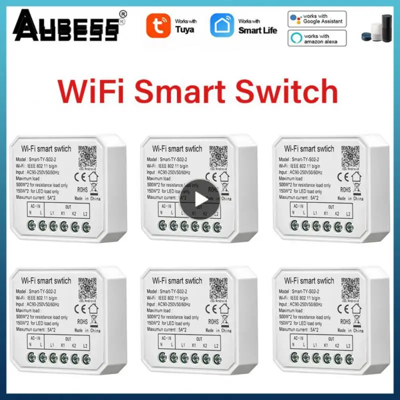 

Смарт-выключатель с поддержкой Wi-Fi, 1/2 клавиш