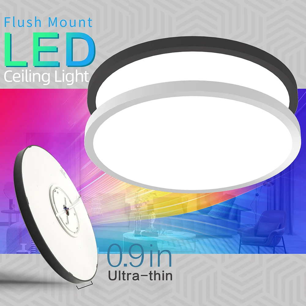 

Ultra-thin LED Ceiling Lamp Lights 18W 24W 36W 48W Flush Mount Panel Light AC85V-265V For Living Room Kitchen Bathroom