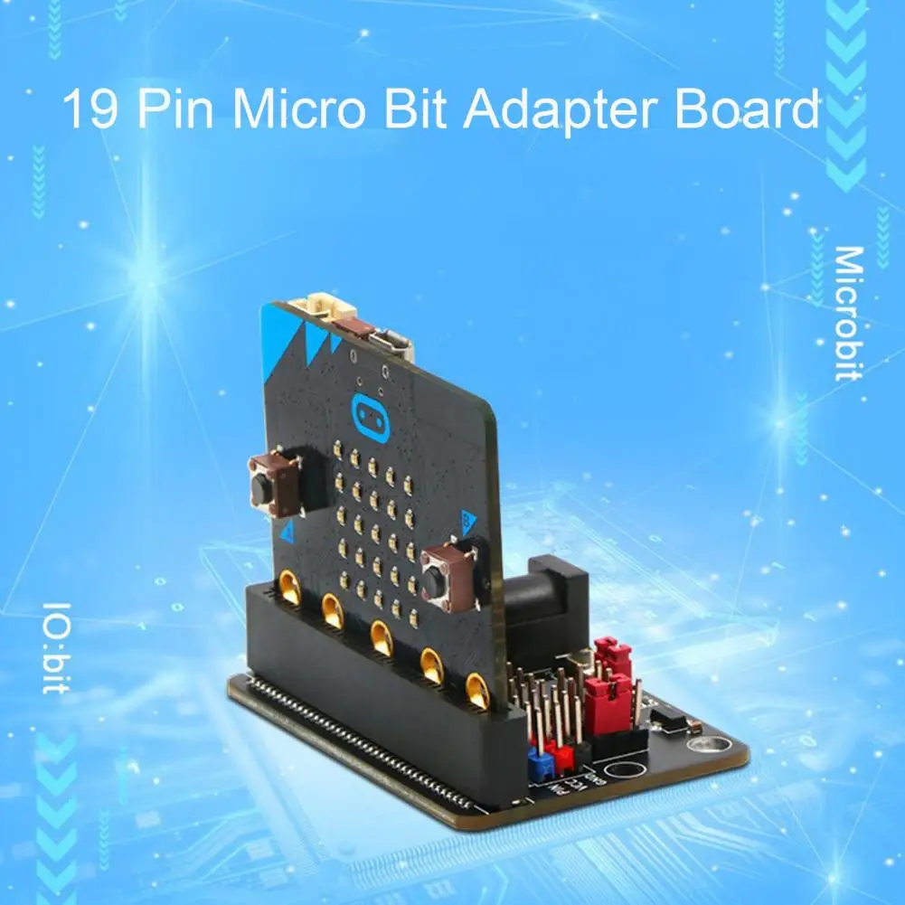 Профессиональная плата расширения с пассивным зуммером DC 6-12V 19 Pin Micro Bit адаптера
