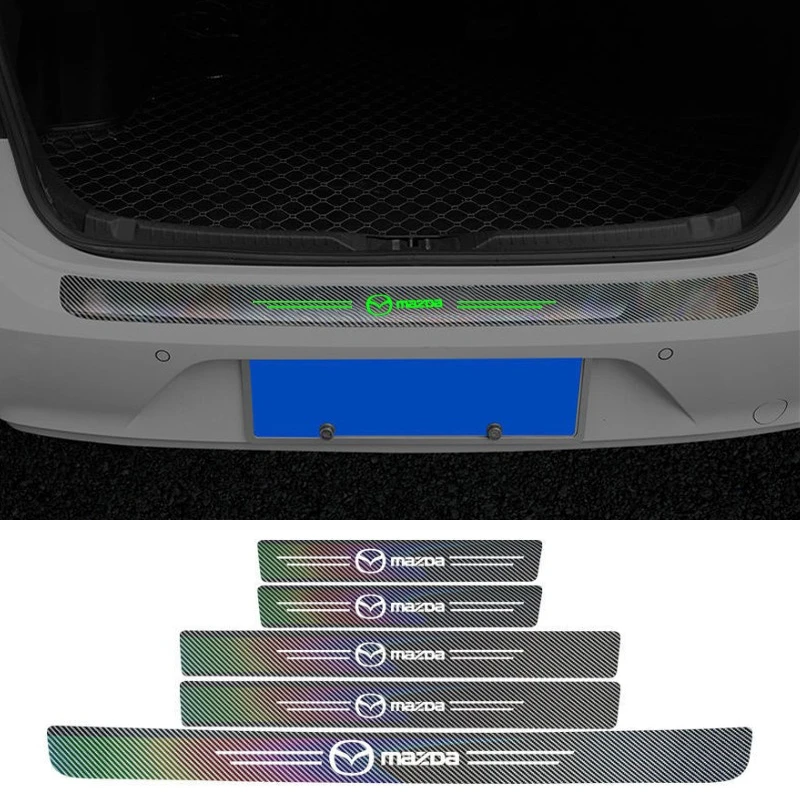 

Car Trunk Door Sills Luminous Sticker for Mazda 3 6 GH CX5 CX7 CX5 CX3 CX9 RX7 RX8 Axela BT50 2 Demio CX30 MX5 MX6 MX3 323 CX8