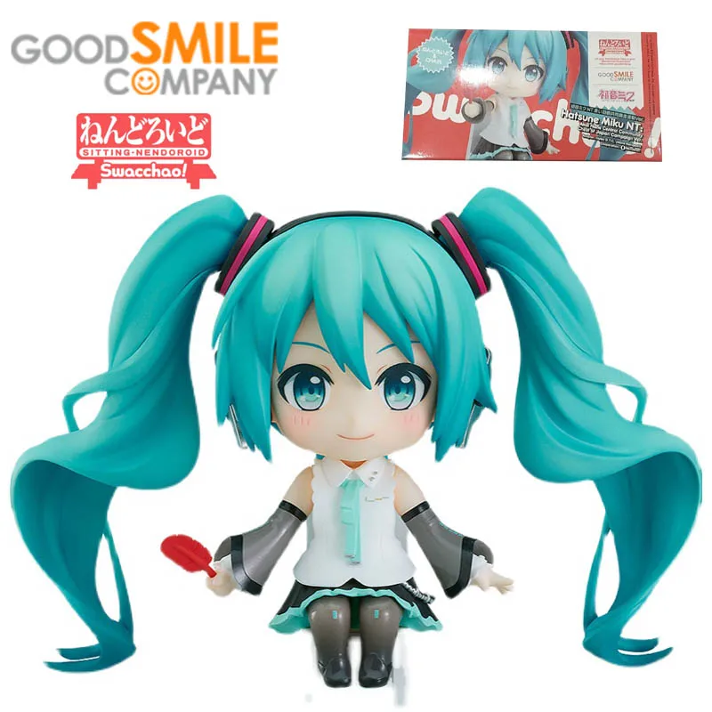 

ПВХ экшн-фигурка из аниме Подарочная кукла ГК хорошая улыбка NENDOROID Swacchao Hatsune Miku NT красное перо