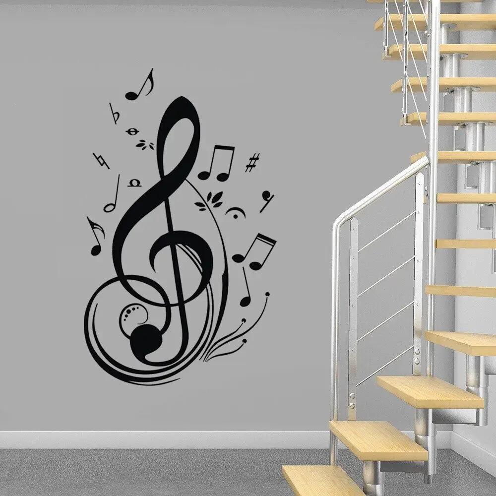 Съемные детские наклейки на стену музыкальные ноты декор для гостиной настенное