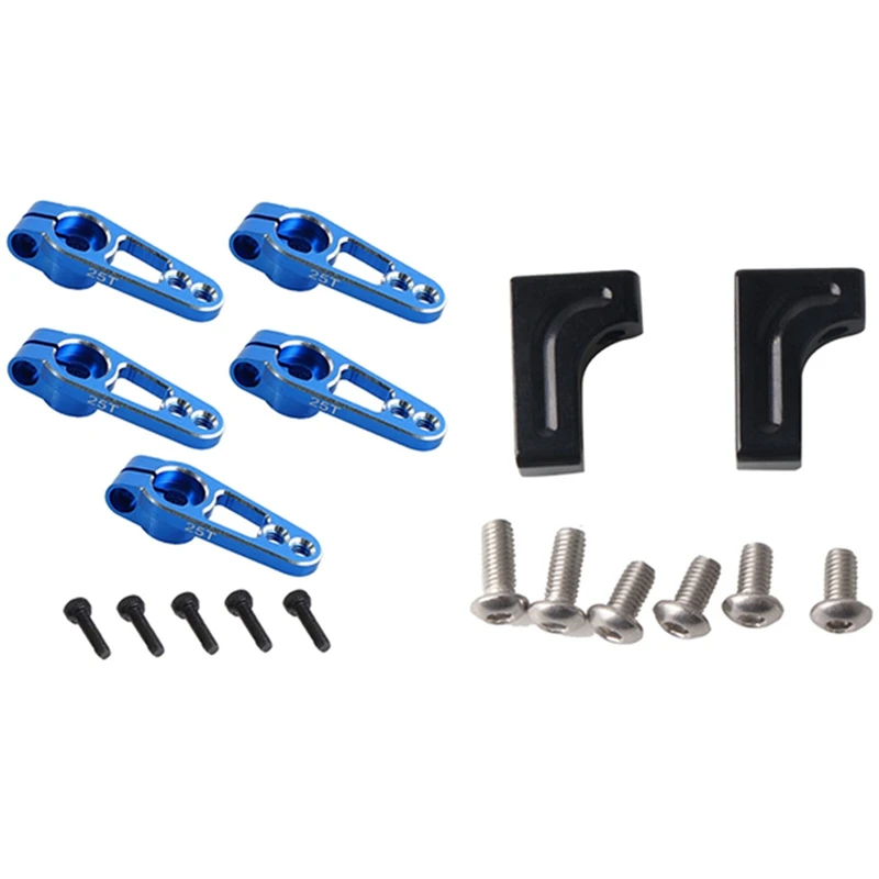 

Сервопривод металлический 2 шт. для Axial SCX10 CC01 D90 1/10 и 5 шт. 31 мм 25T рулевой сервопривод гудок для футаба Сакура D4 1/10