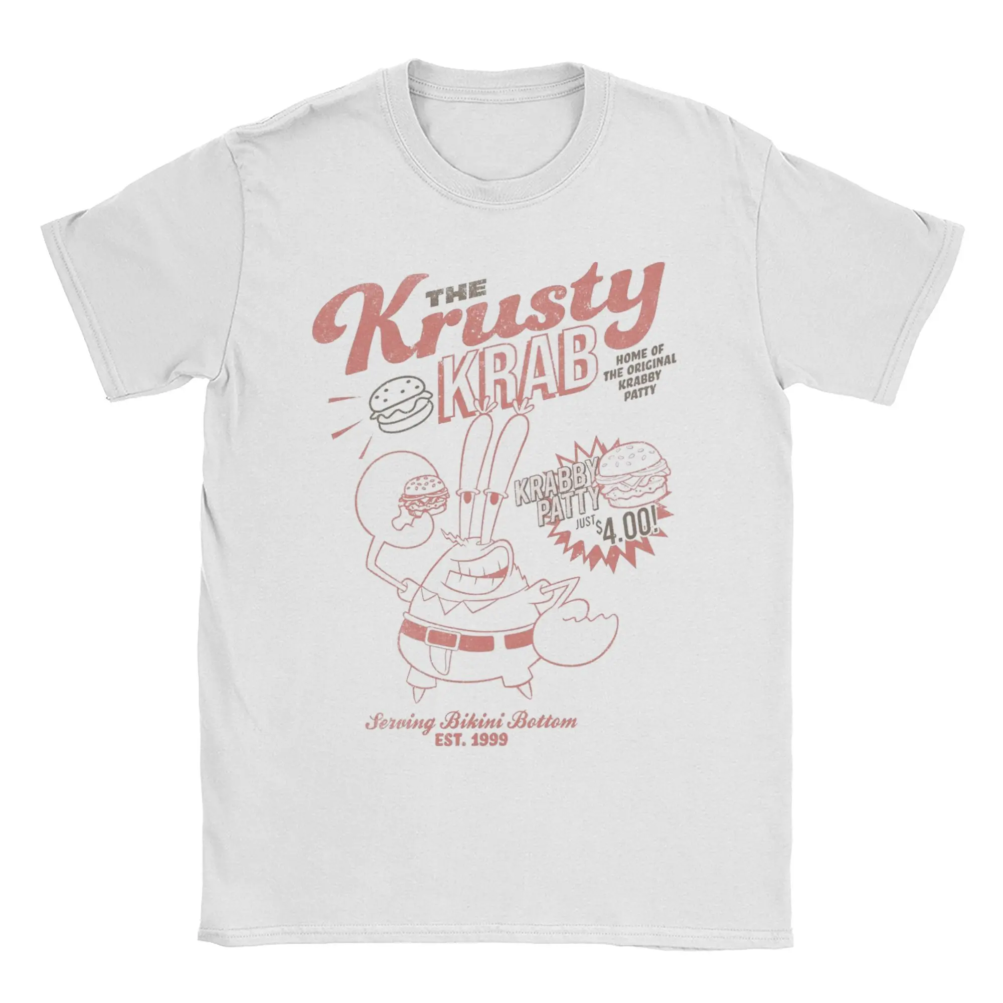 Губка Боб футболка Mr. Krabs Krusty Krab с графическим принтом для мужчин и женщин из