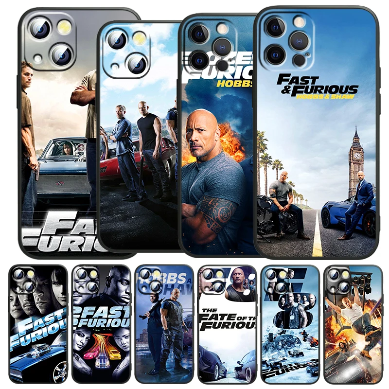 

movie fast and furious poster For Apple iPhone 13 12 Pro Max Mini 11 Pro XS Max X XR 6 7 8 Plus SE2020 Black Soft TPU Phone Case