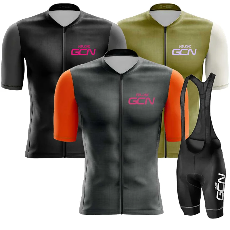 

2023 Raudax GCN Велоспорт Джерси комплект с коротким рукавом для мужчин анти-УФ велосипедный комплект Джерси Велоспорт Профессиональная команда летняя велосипедная одежда