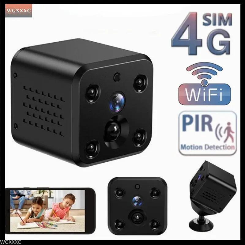 

Мини-камера видеонаблюдения с функцией ночного видения, 4G SIM/ Wifi