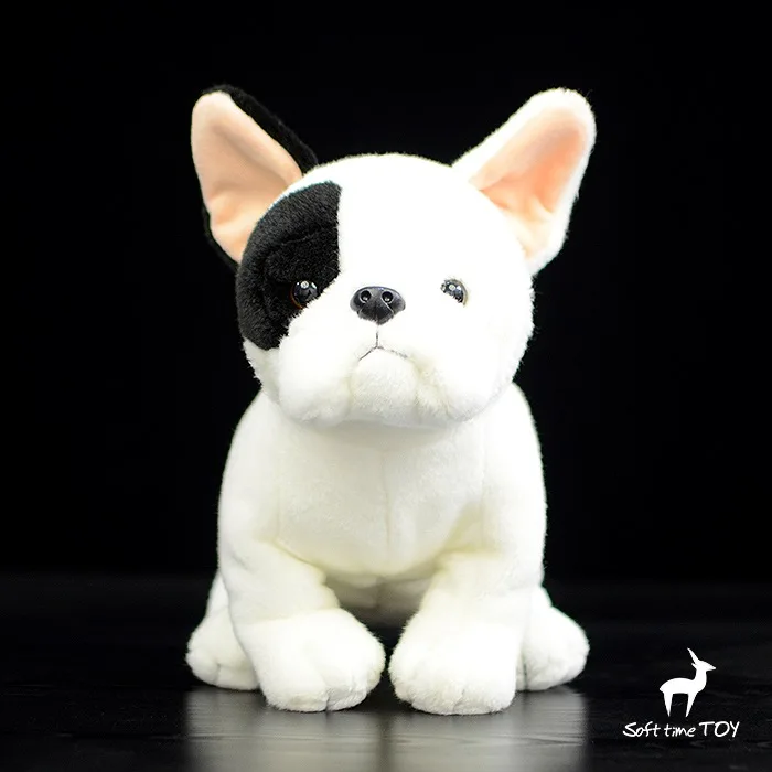 Cute French Bulldog Simulation Animal Lifelike Stuff Plush Toy Doll Children Christmas Gift 30CM