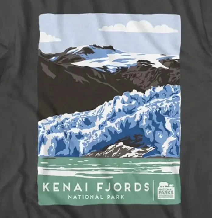 Футболка унисекс большого размера Kenai Fjords National Park Alaska Harding Icefield