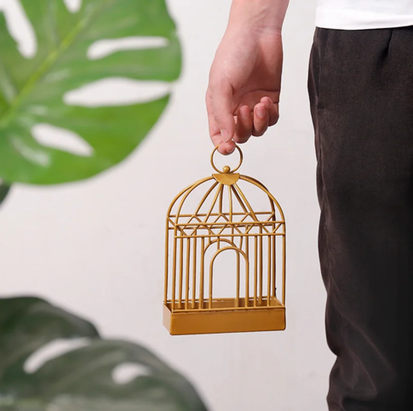 

Nordic Gold Birdcage Mosquito Coil Holder Summer Days Iron Mosquito Repellent Incense Rack Plate Can Be Hung Home Decoration