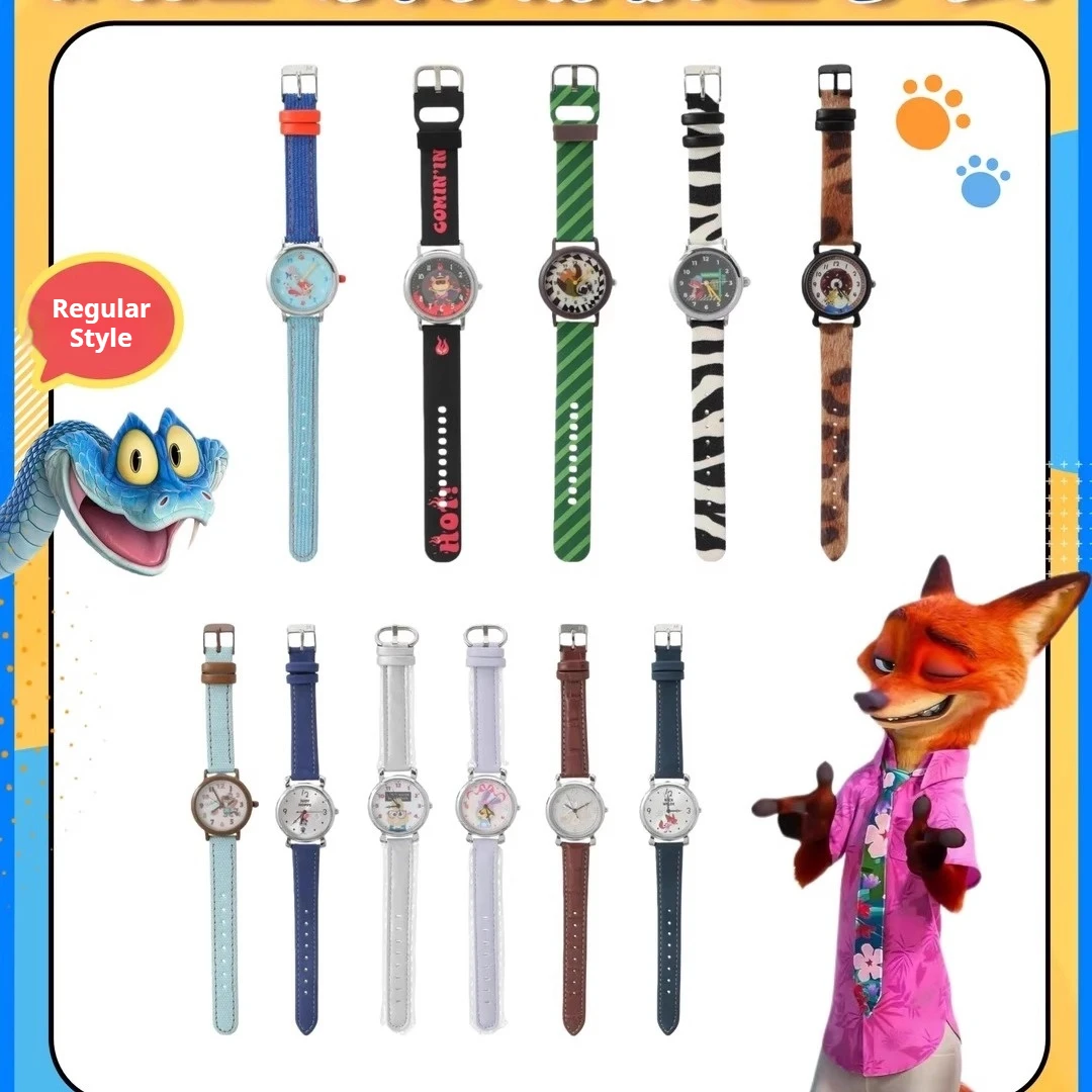 Фото Новые часы Disney Zootopia с милым мультяшным дизайном, коллекционная коробка-сюрприз, модные аксессуары, наручные часы, подарочная коробка-сюрприз для детей, девочек и фанатов №2