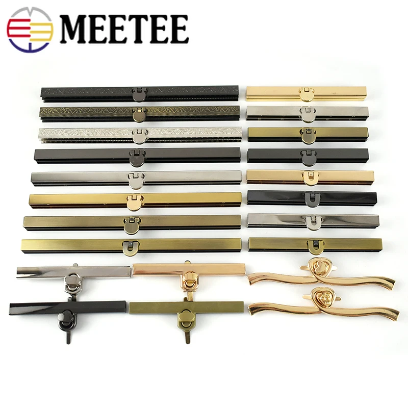 2/5Pcs Meetee Metal Bag Purse Frame Buckles Wallet Handbag Part Decoration Lock Clip Clasp Closure Hook DIY Hardware Accessories |