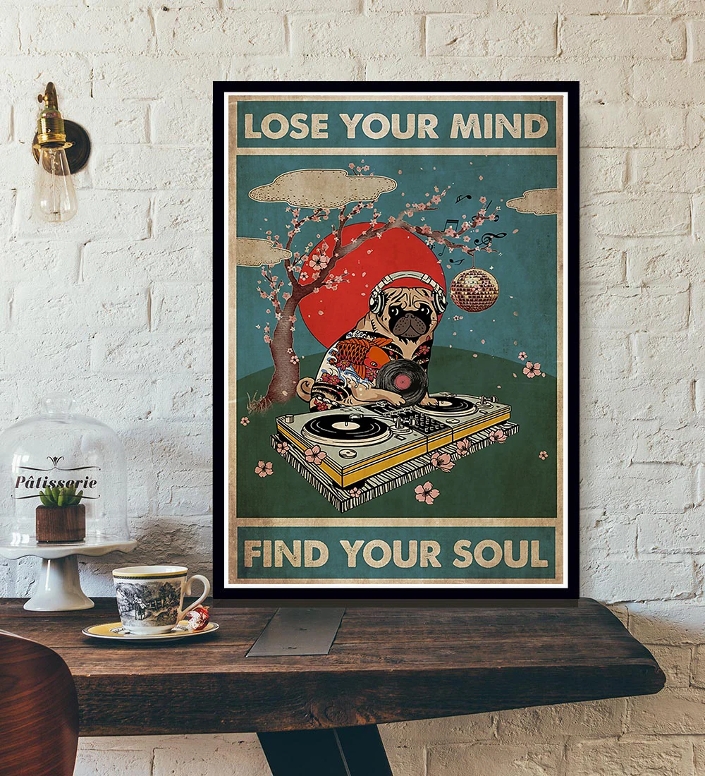 Винтажный плакат с изображением черной кошки постер надписью потерять свой ум