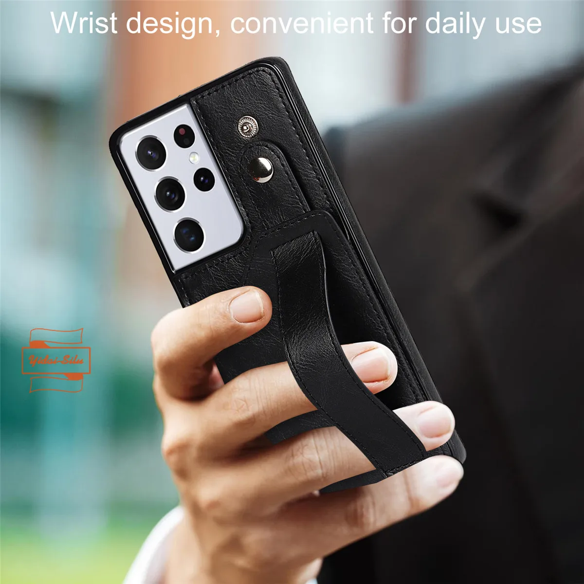 Чехол Yidai-Silu из искусственной кожи с держателем для карт подставкой RFID-защитой