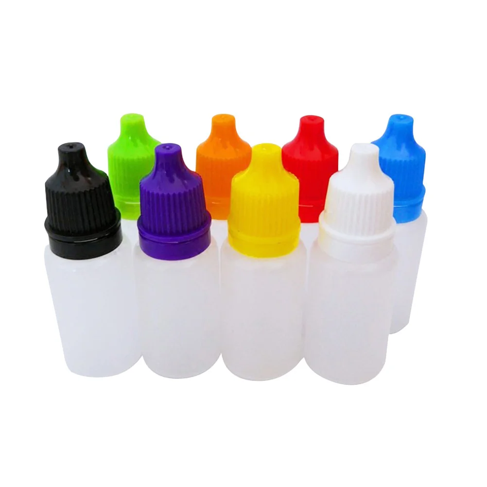 

8pcs 20ml Empty Plastic Squeezable Dropper Bottles Eye Liquid Dropper Dropping Bottles (Random Color)