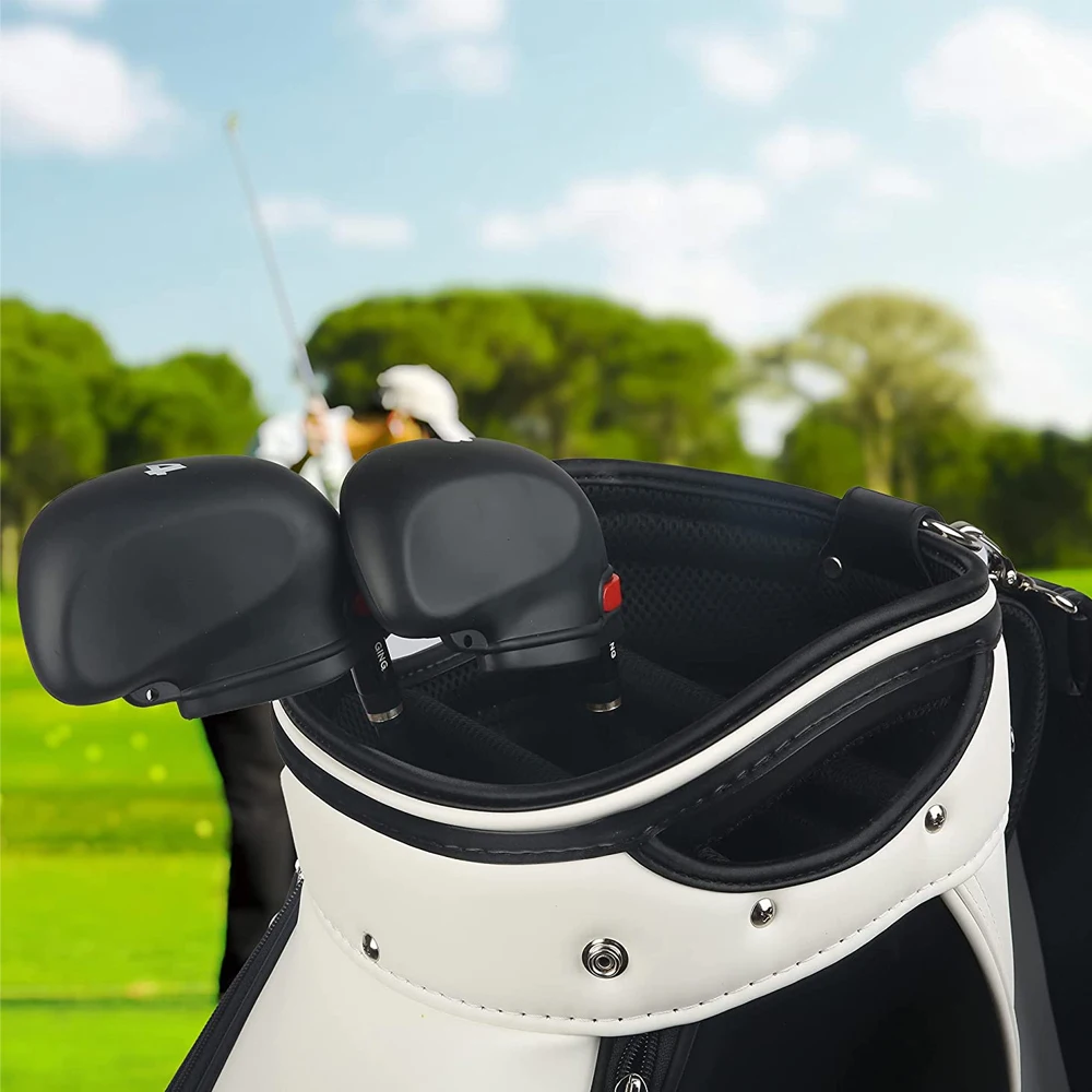 Резиновые накладки на клюшку для гольфа черные с цепочкой из ПВХ клиновидные 9 шт.