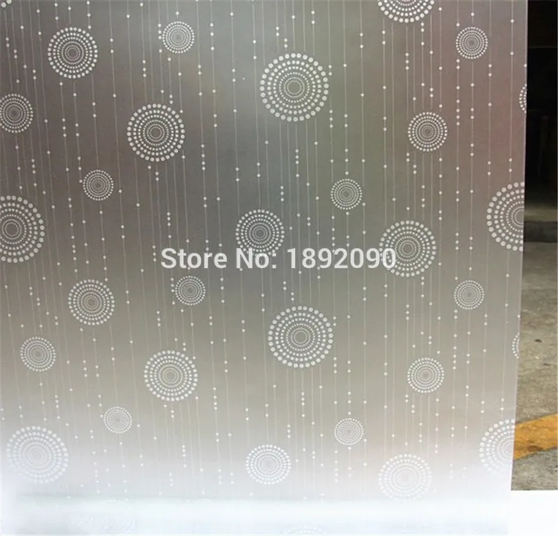 

45*200 White Bead Curtain Pattern Frosted Glass Decorative Window Film; Living Room Bedroom Bathroom Privacy Glass Sticker