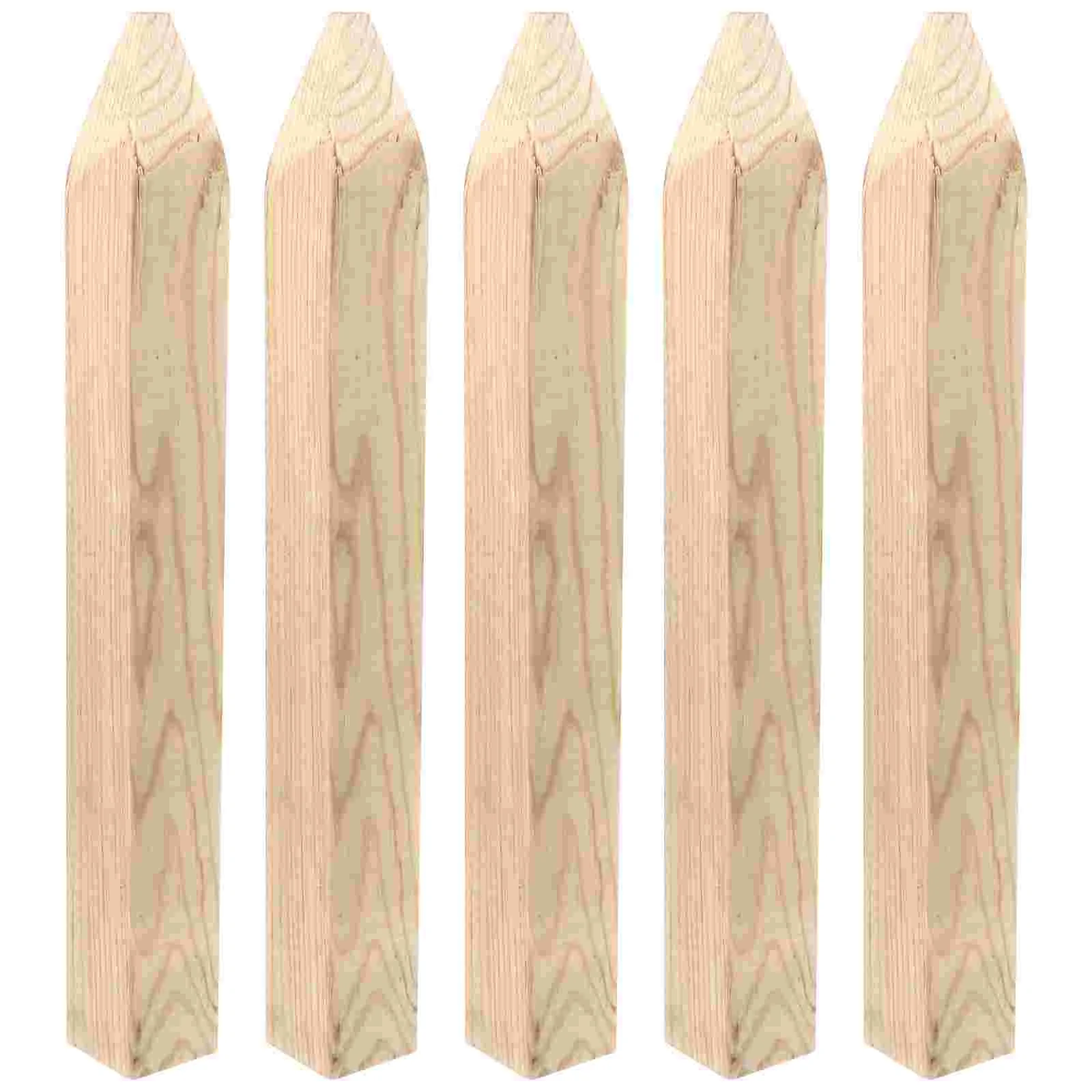 5 шт. деревянные ворсы садовый забор колья земля цветочная кровать границы