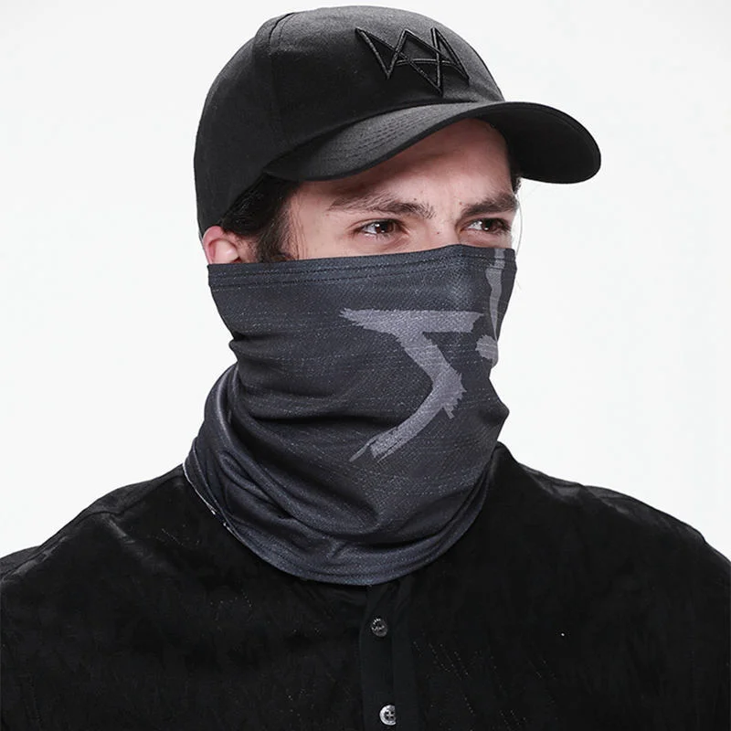 

New Watch Dogs Fashion Face Mask Aiden Pearce Half Windproof Cotton Neck Warmer Cosplay Scarf Game Costume Cos Party Mask