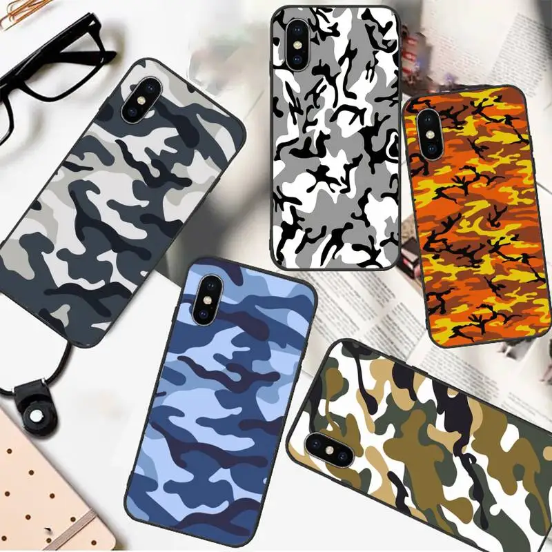 

Camouflage Military ArmyGreen Phone Case For iphone 12 11 13 7 8 6 s plus x xs xr pro max mini