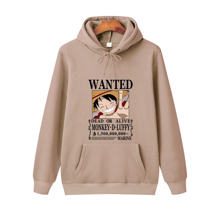 New Cartoon Anime One Piece Winter Manga Hoodie Men Casual Streetwear Luffy Cool Zoro Sweatshirt Graphic Hip Hop Hoody Unisex