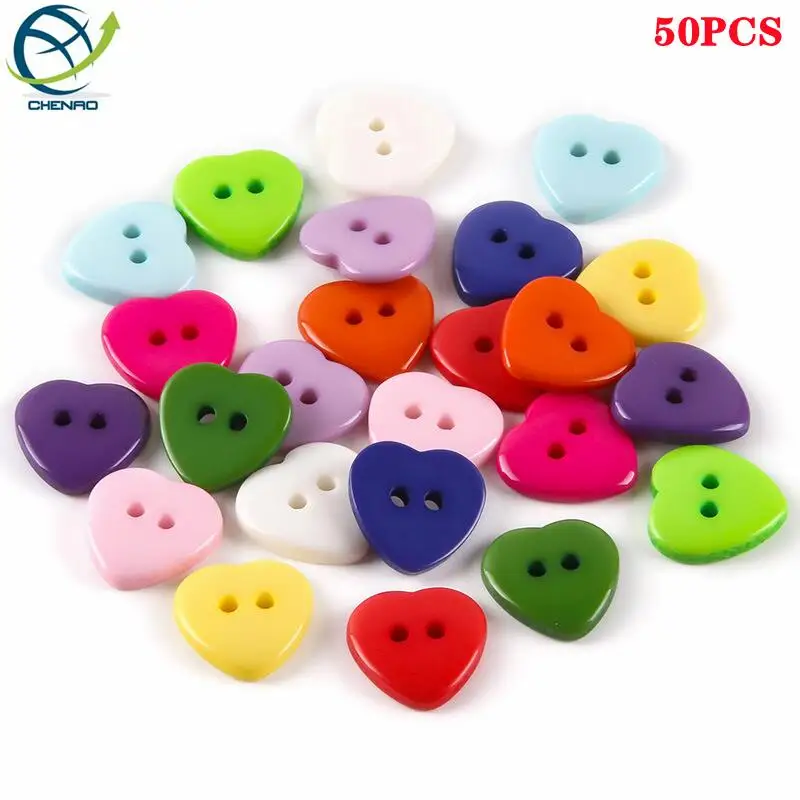 50 шт./партия, пуговицы в виде сердца, 15-25 мм | AliExpress